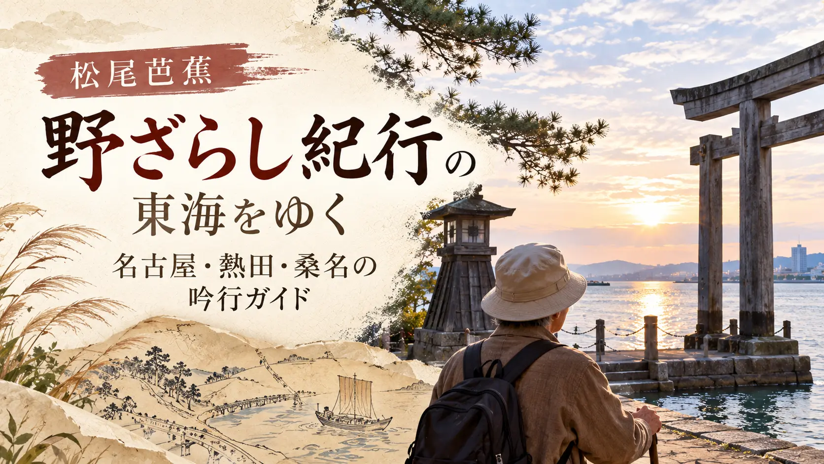 松尾芭蕉『野ざらし紀行』熱田・桑名・伊賀を巡る歴史と名句の旅